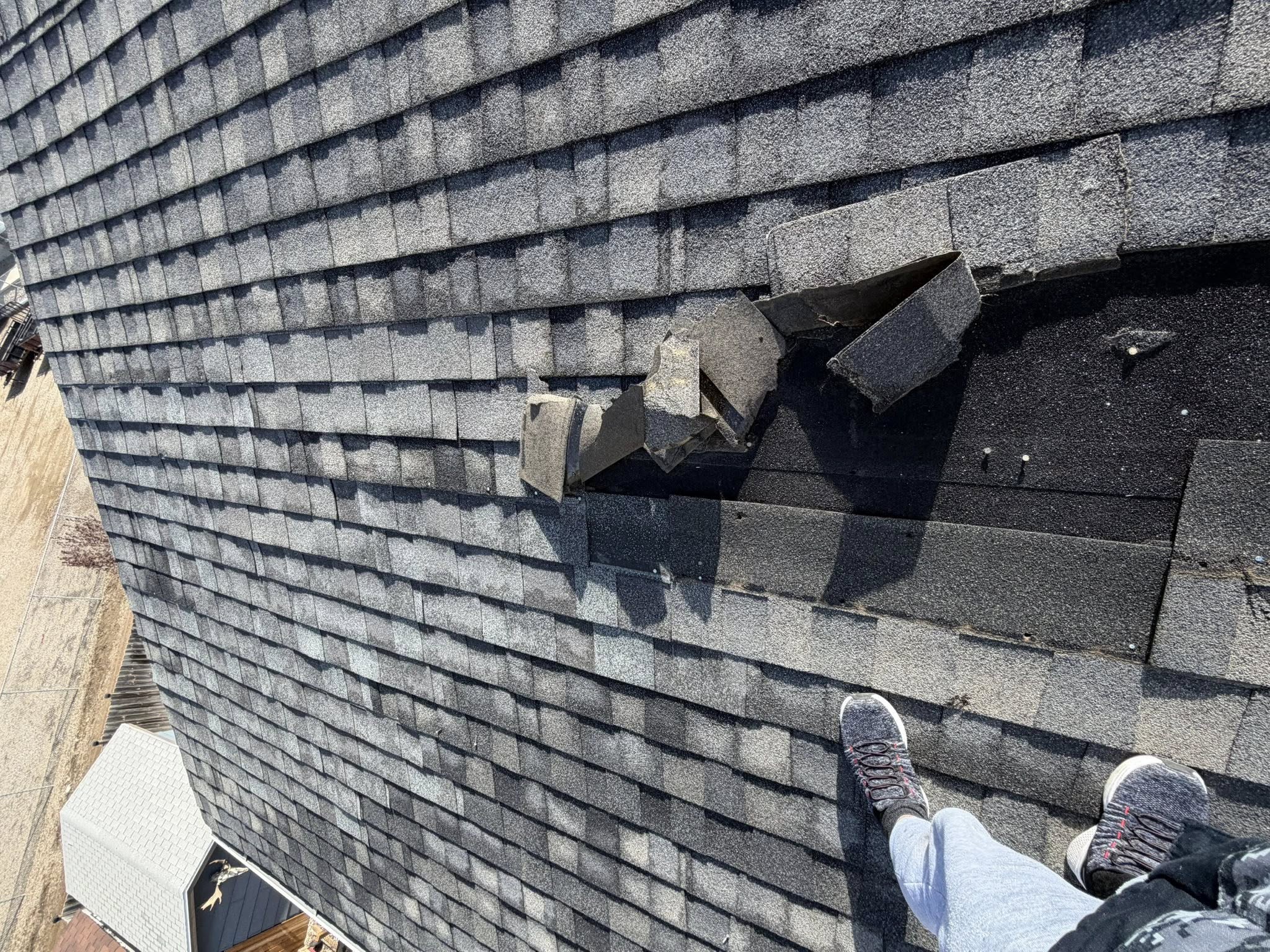 Completed roof project background